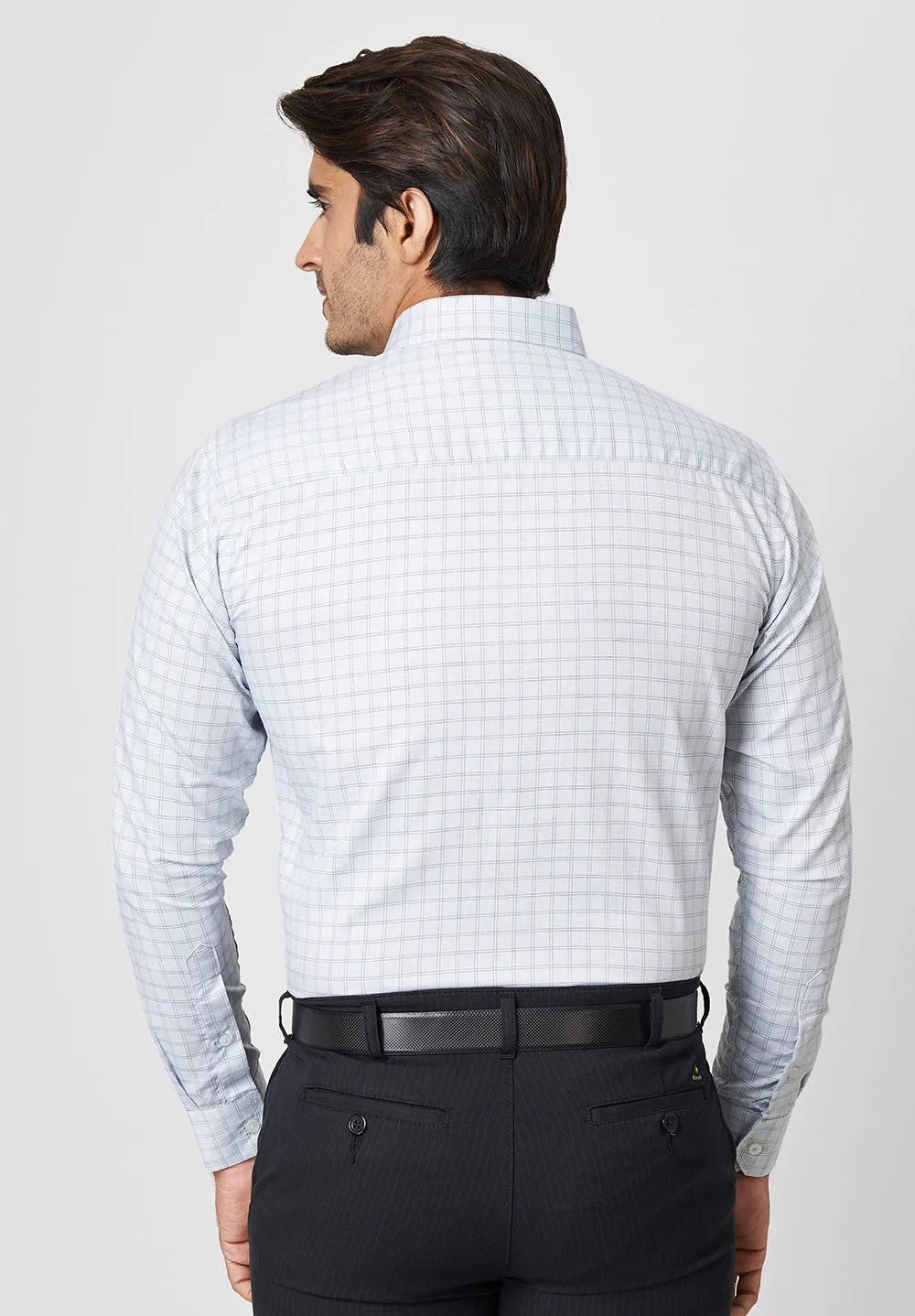 Men Blue Slim Fit Full Sleeve Formal Shirt