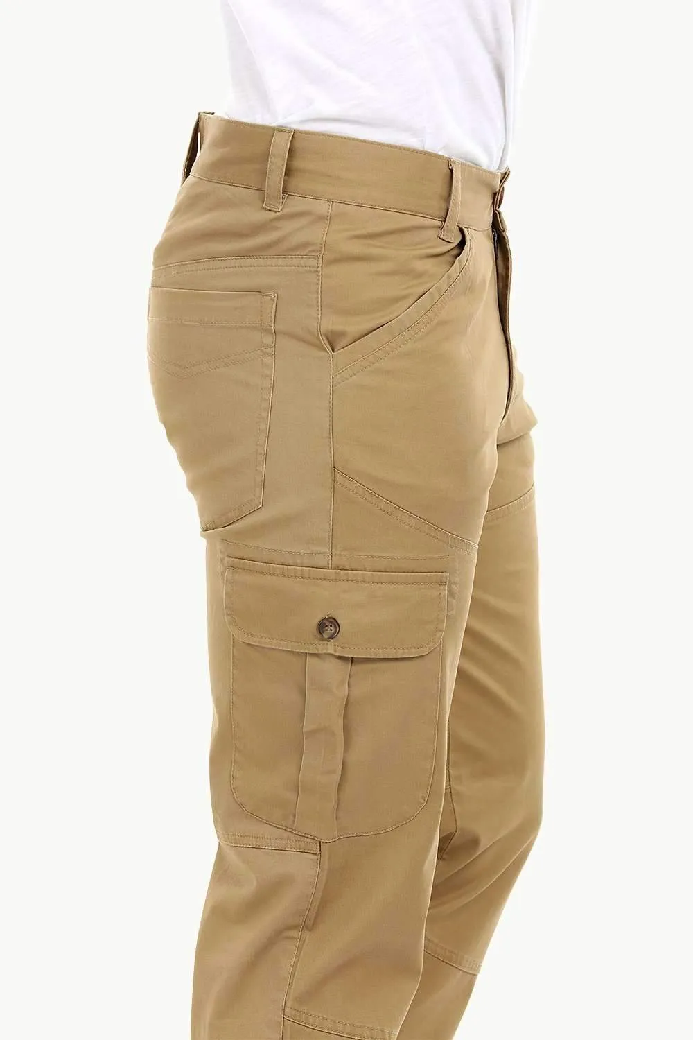 Men's Brown 6 Pocket Twill Cargo Pants