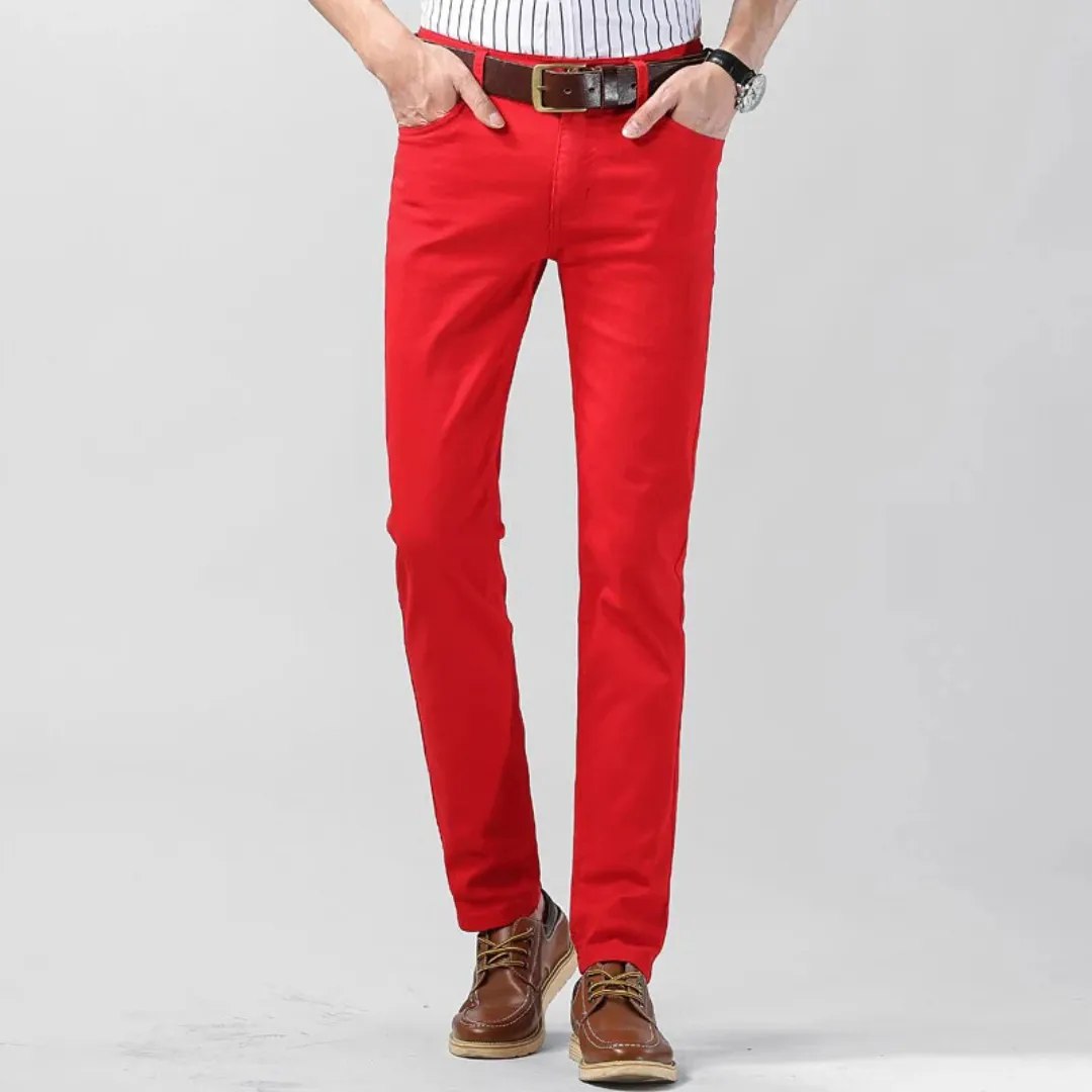 Men's Casual Vibrant Pants | Slim Fit