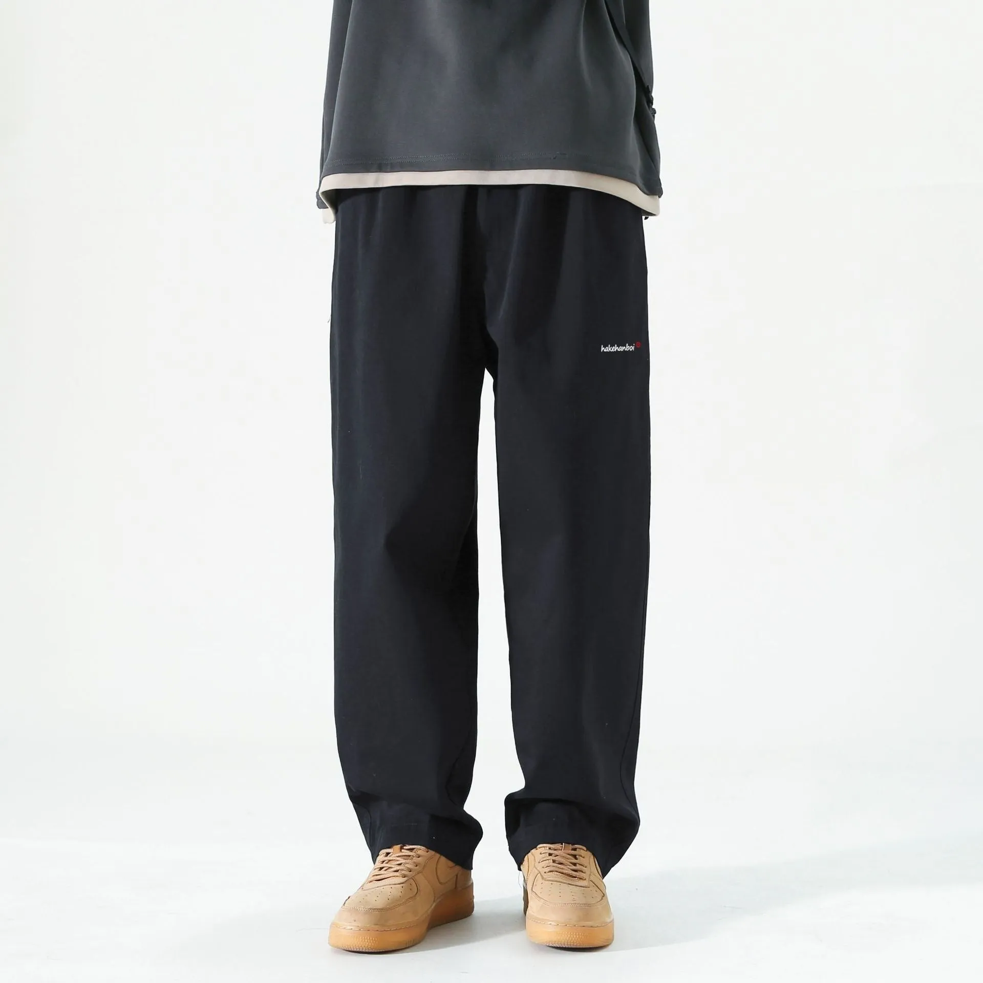Men's Loose Cargo Pants Straight Casual Trousers