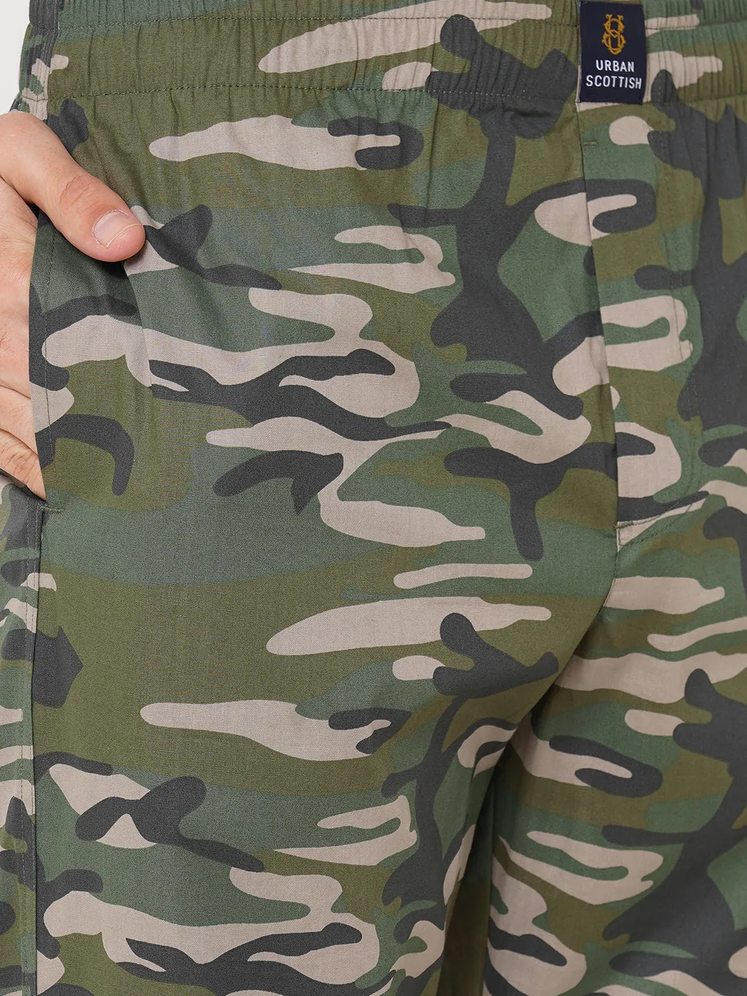 Men's Printed, Multicolor, Cotton, Regular Fit, Elasticated, Waistband, Pyjama  With Side Pockets