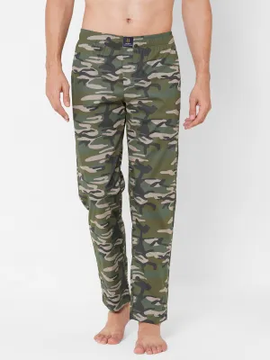 Men's Printed, Multicolor, Cotton, Regular Fit, Elasticated, Waistband, Pyjama  With Side Pockets