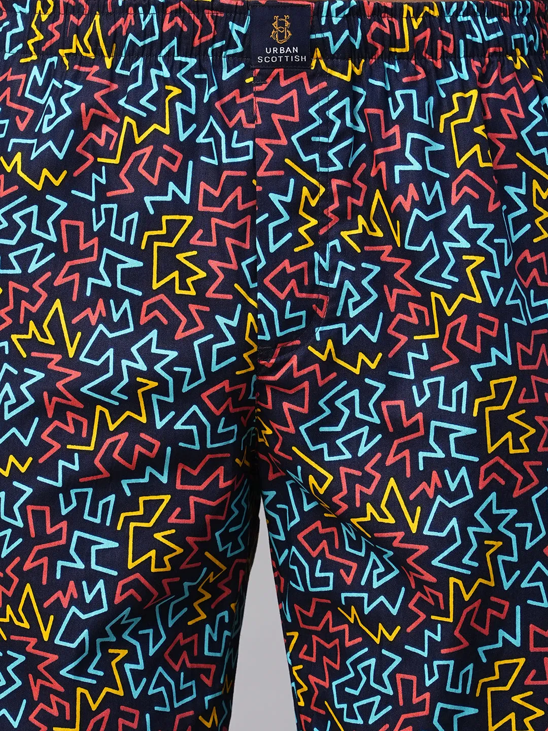 Men's Printed, Multicolor, Cotton, Regular Fit, Elasticated, Waistband, Pyjama  With Side Pockets
