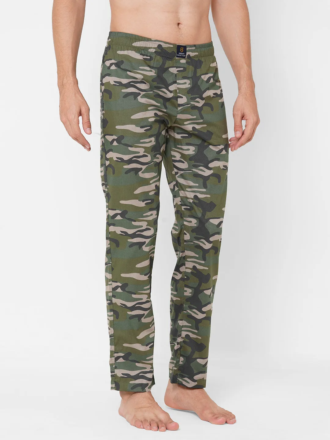 Men's Printed, Multicolor, Cotton, Regular Fit, Elasticated, Waistband, Pyjama  With Side Pockets