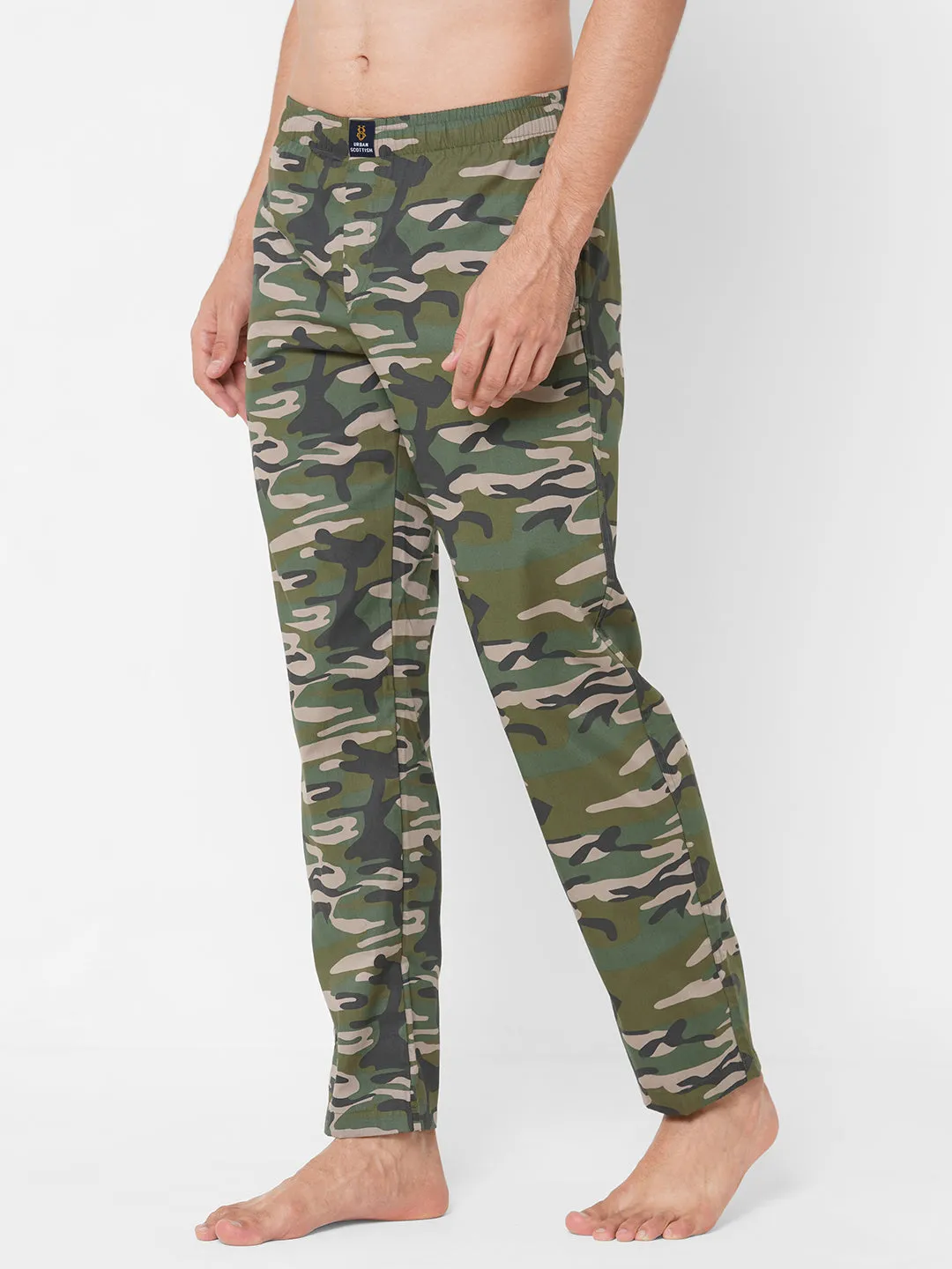 Men's Printed, Multicolor, Cotton, Regular Fit, Elasticated, Waistband, Pyjama  With Side Pockets