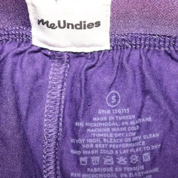 MeUndies Lounge pants purple unisex with pockets Size Small NWOT