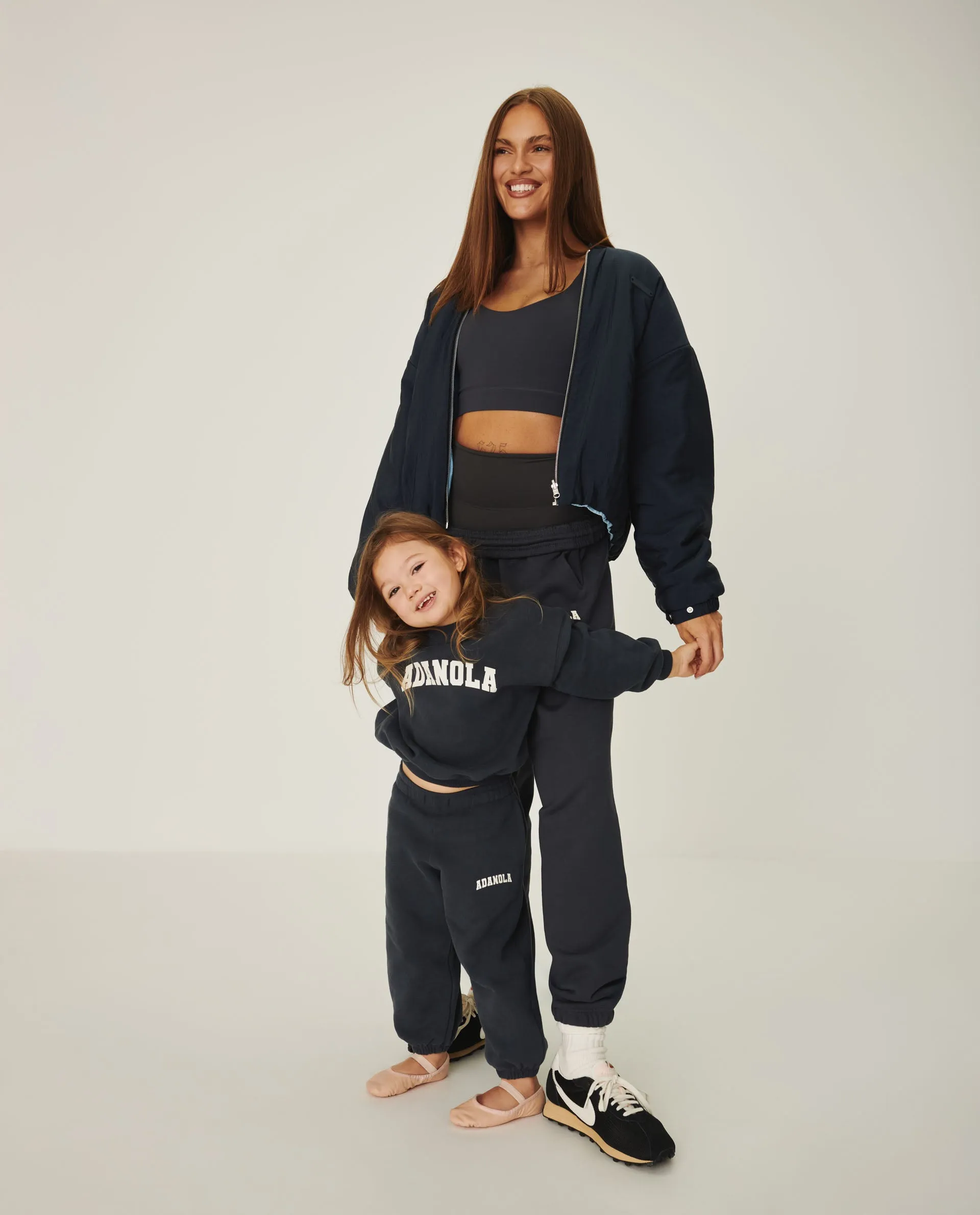 Mini Varsity Sweatpants - Midnight Blue/Marshmallow White