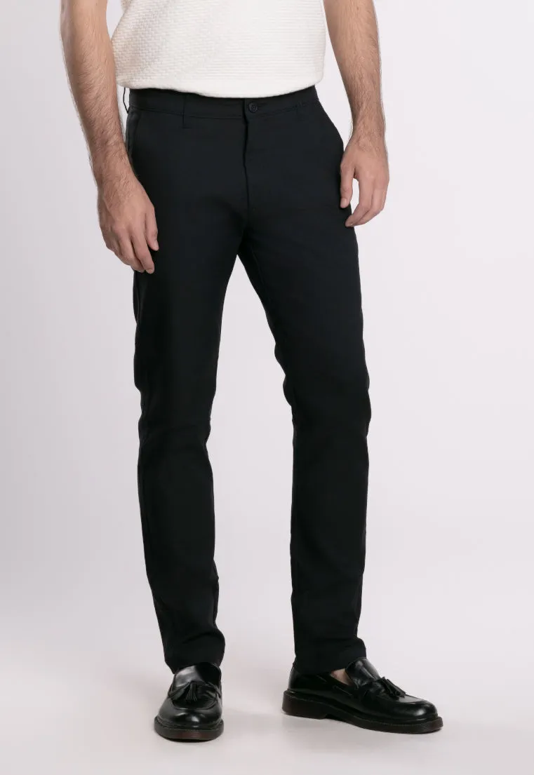 MOC Celana Panjang Chinos Pria Slim Fit BARNIE-BLACK