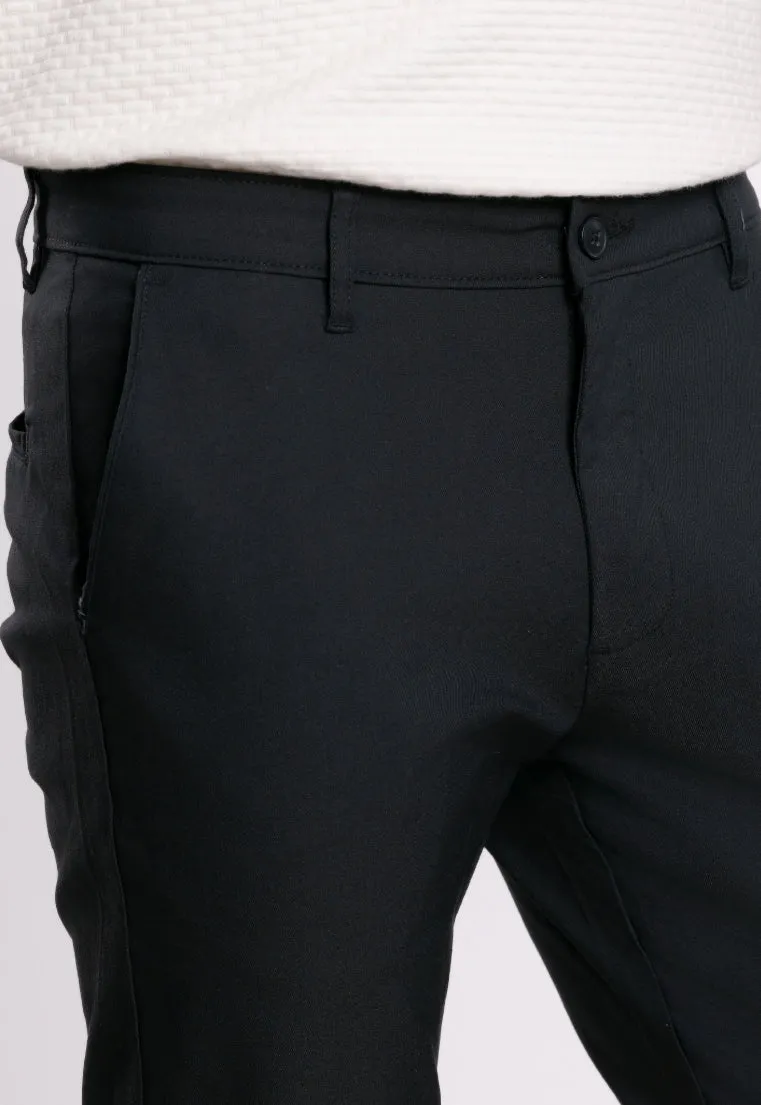 MOC Celana Panjang Chinos Pria Slim Fit BARNIE-BLACK