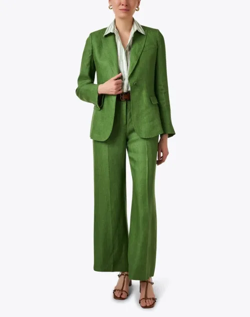 Nalut Green Linen Blazer