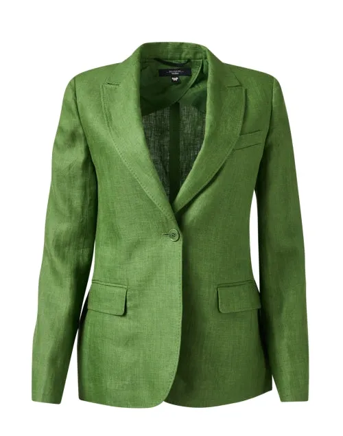 Nalut Green Linen Blazer