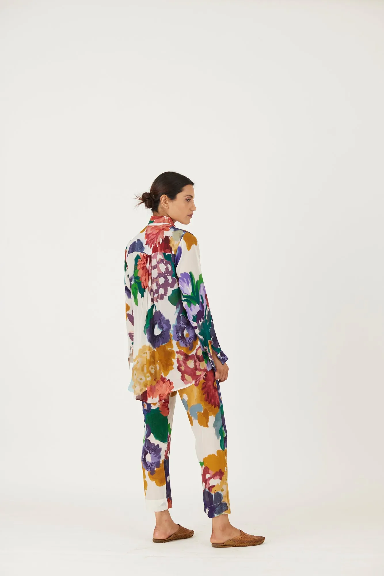 New Season Fall 24/Summer 25-Coord Set-Crepe-Farah White-YAMLS11-Fashion Edit Yam
