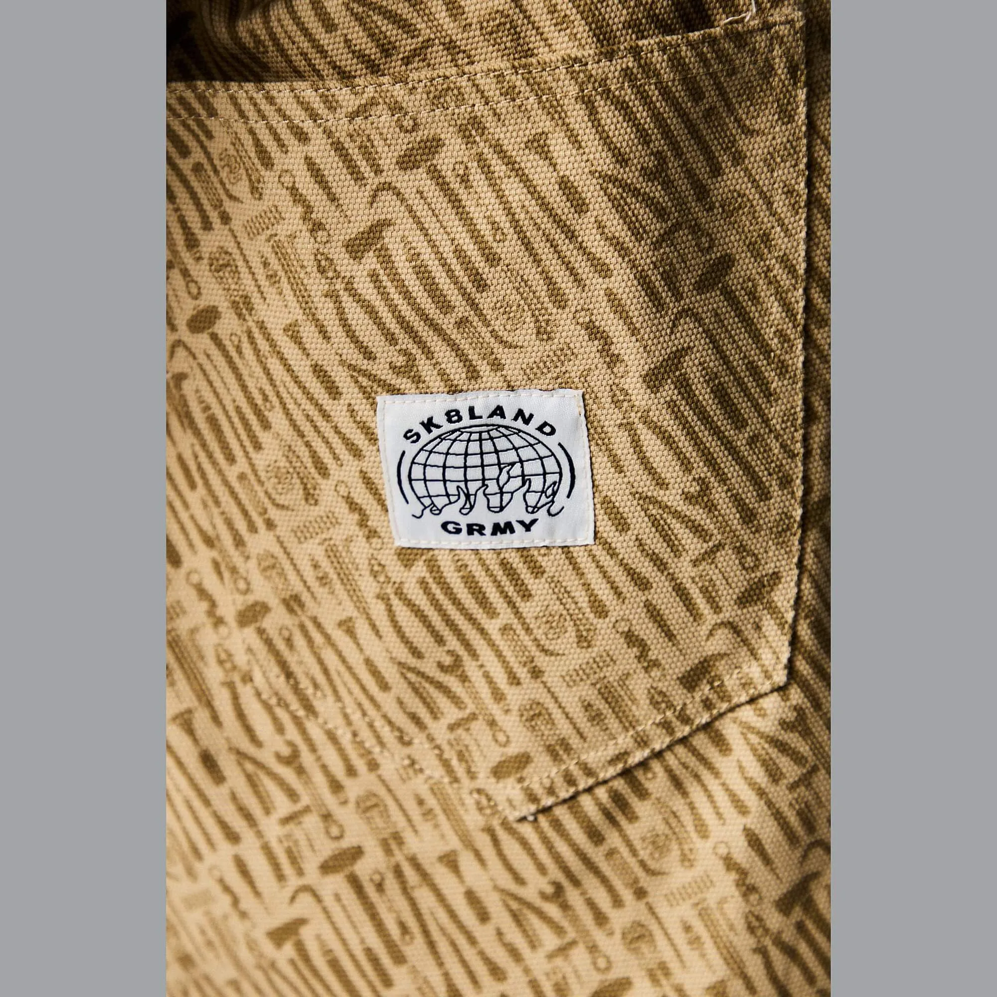 Nohavice Grimey x Sk8Land Canvas Regular Pants Brown hnedé