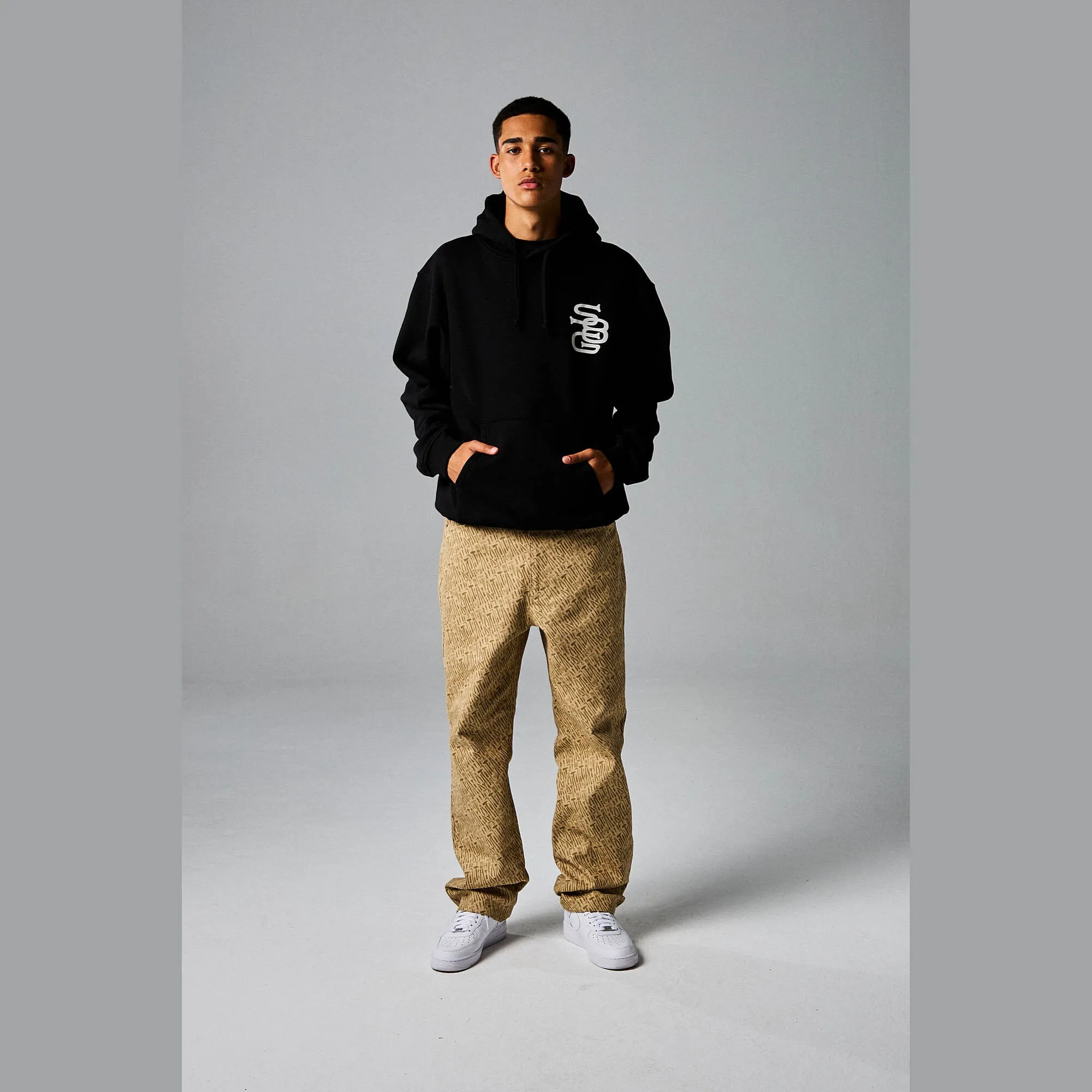 Nohavice Grimey x Sk8Land Canvas Regular Pants Brown hnedé