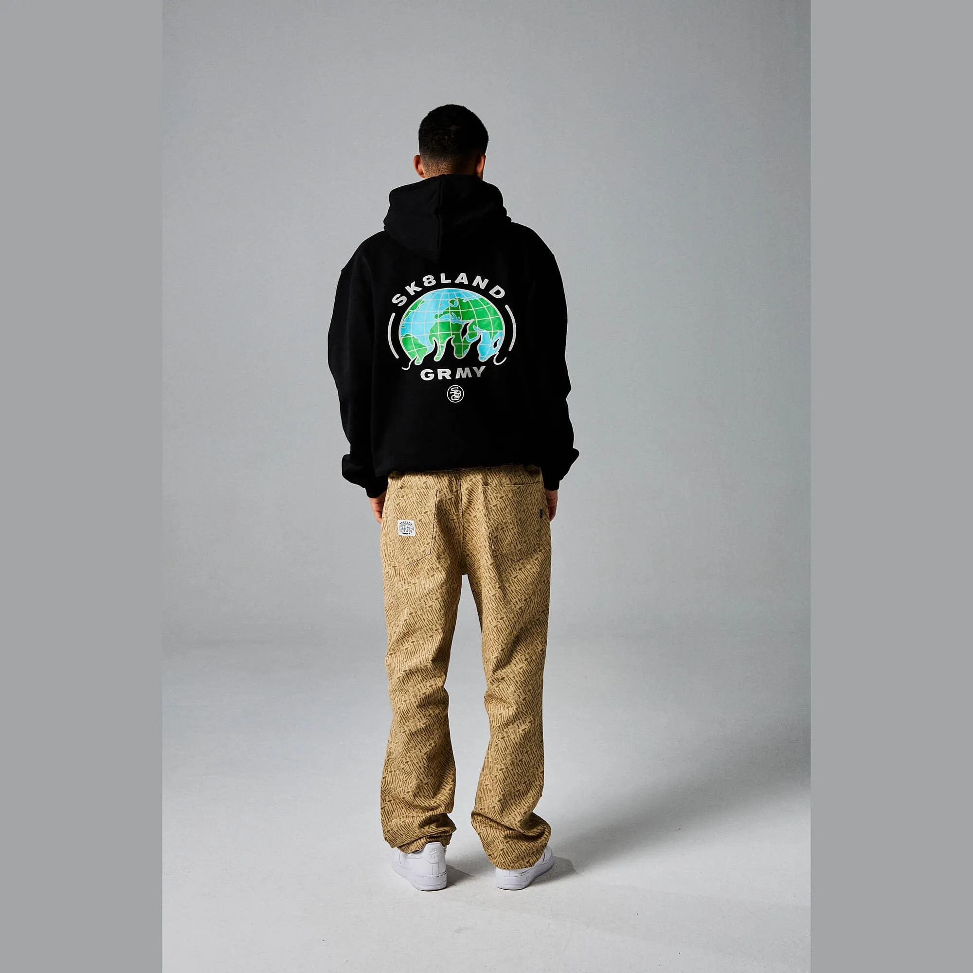 Nohavice Grimey x Sk8Land Canvas Regular Pants Brown hnedé