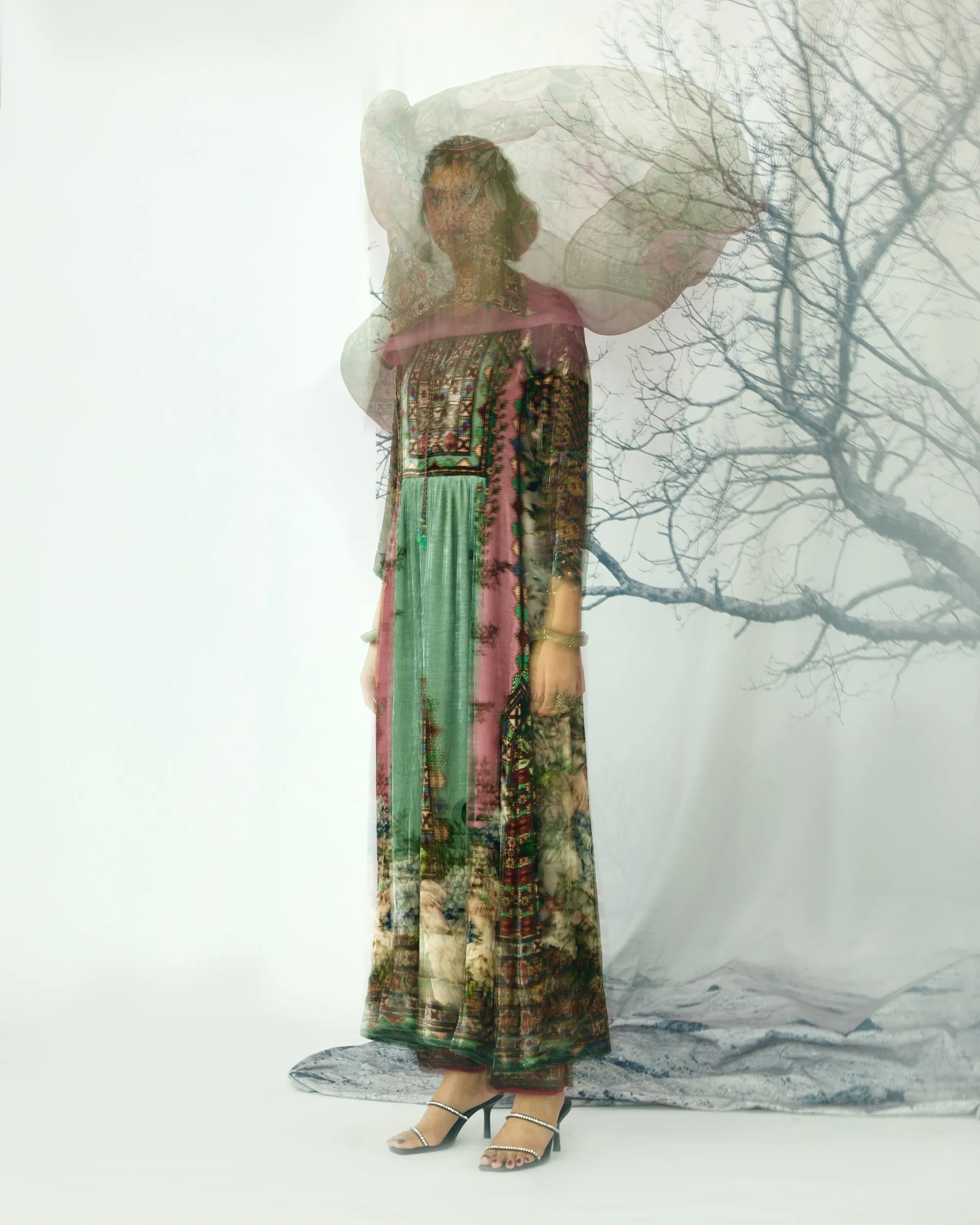 Notting Hill : Anisha - Sage/Dusty Rose