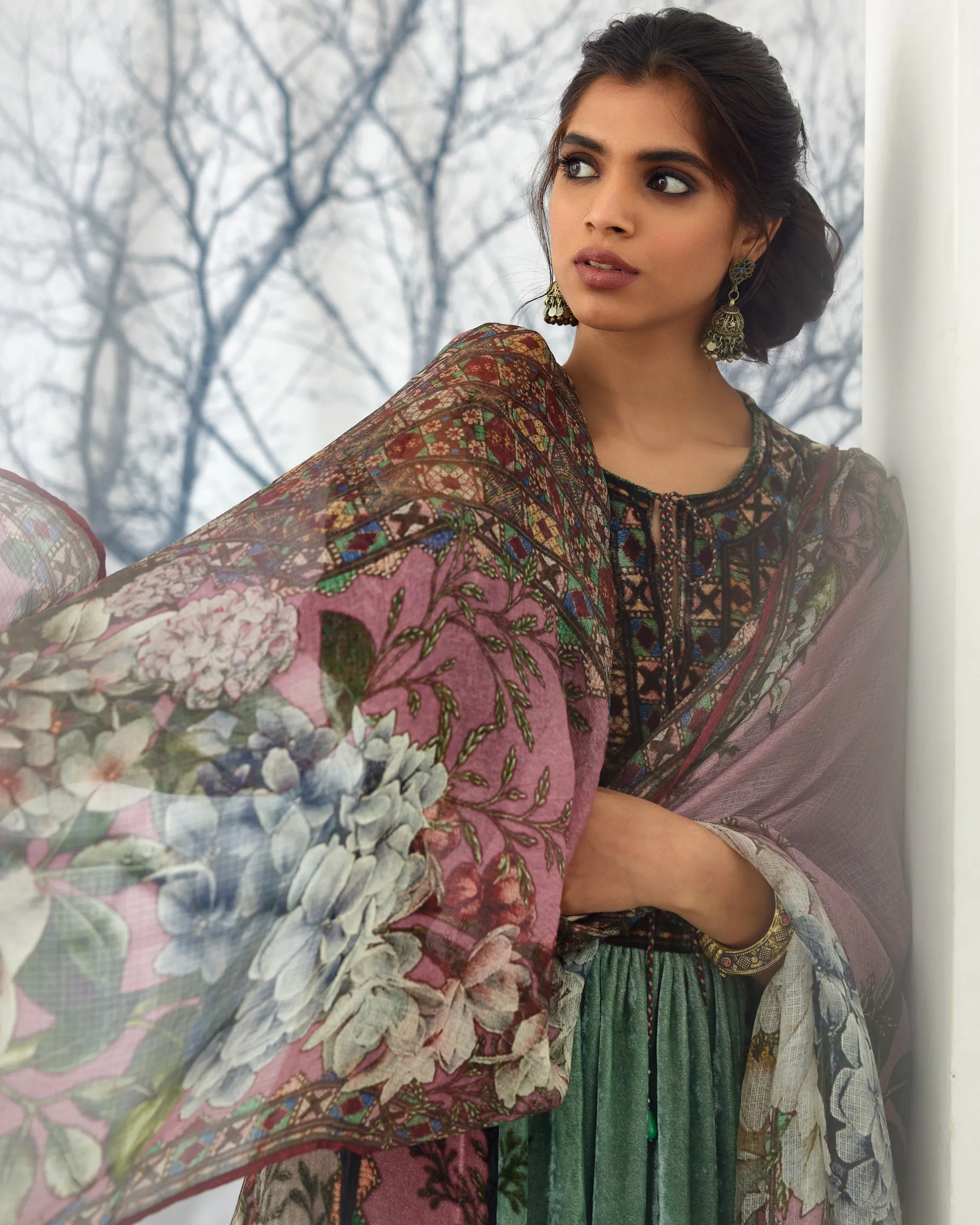 Notting Hill : Anisha - Sage/Dusty Rose
