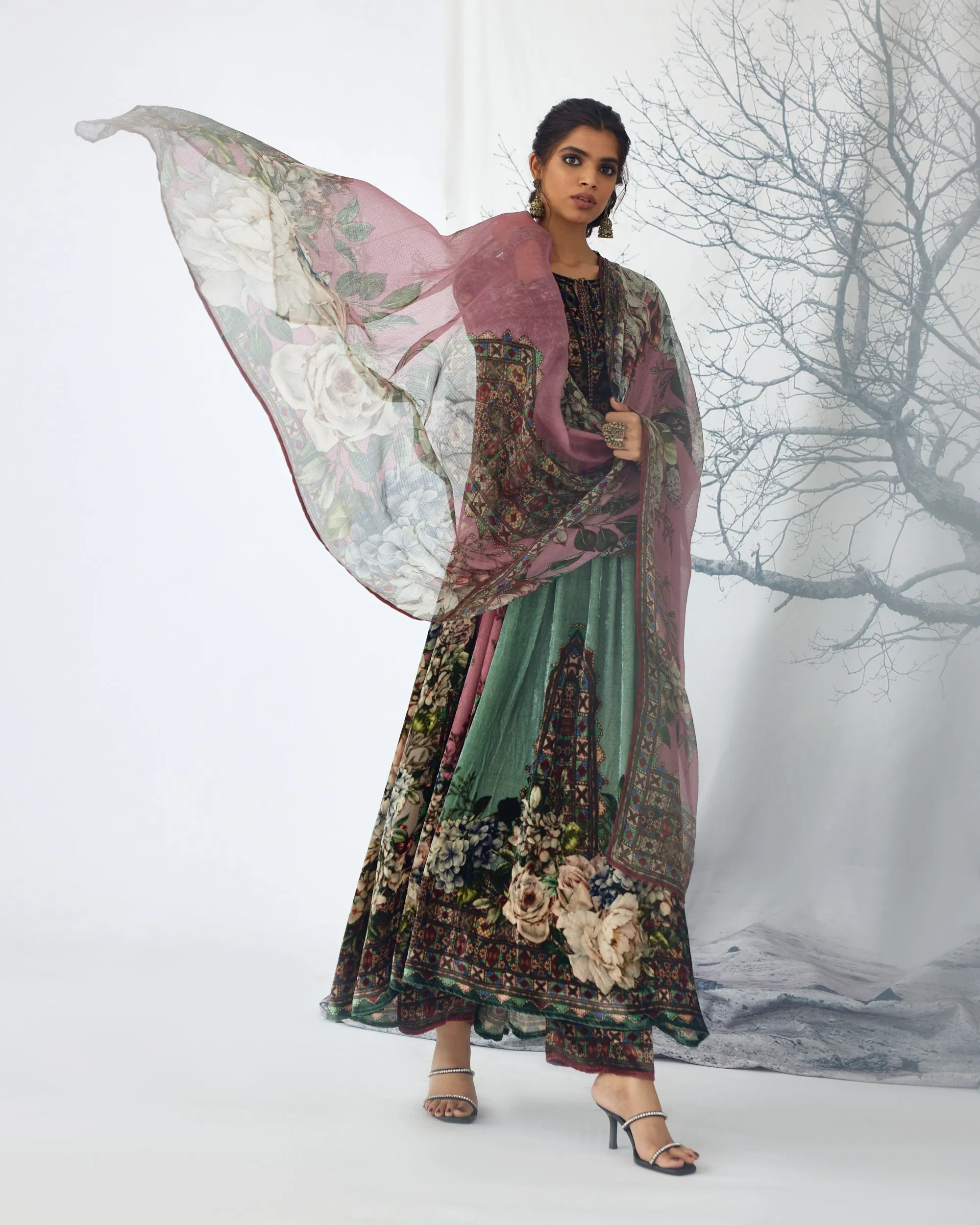 Notting Hill : Anisha - Sage/Dusty Rose