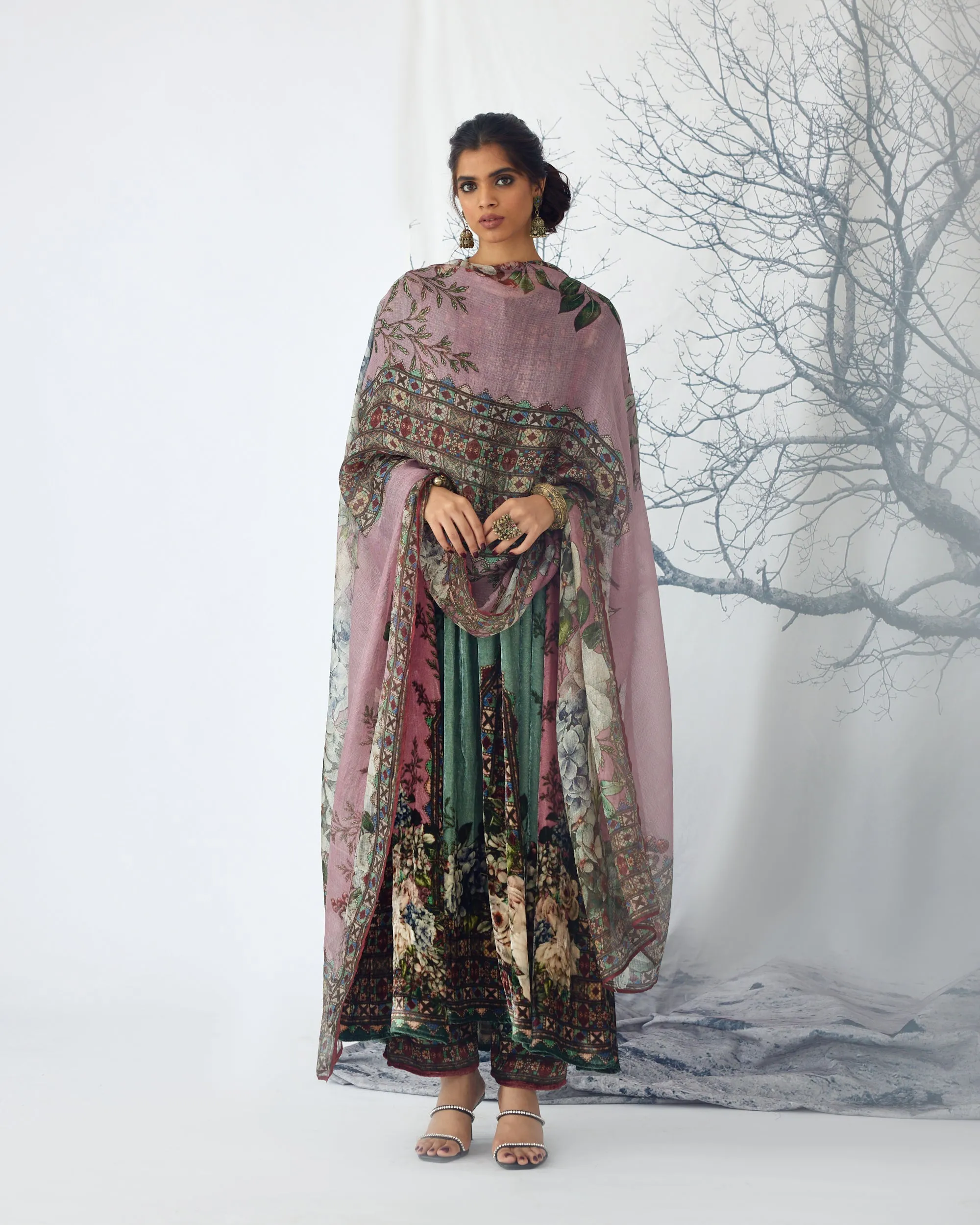 Notting Hill : Anisha - Sage/Dusty Rose