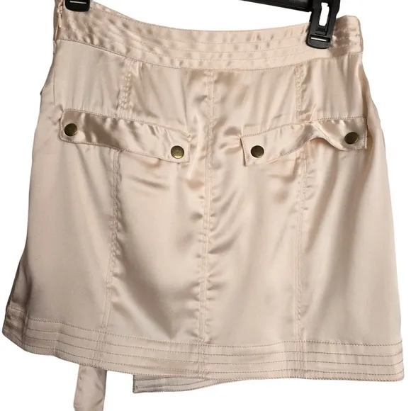 NWT By Anthropologie Silky Utility Mini Skirt, Size 6