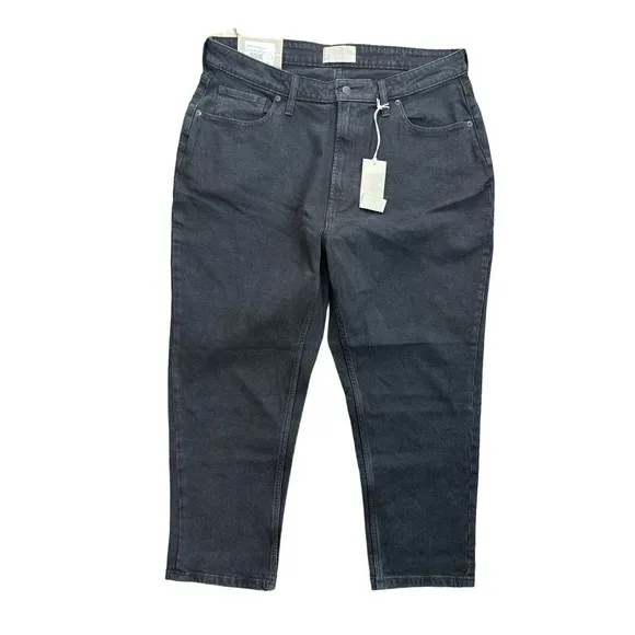 NWT Everlane The Original Curvy Cheeky Crop Jean Organic Cotton Black Size 35