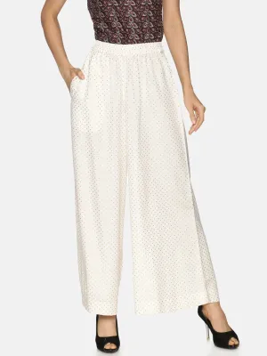 Off-White Polka Dots Printed Palazzo