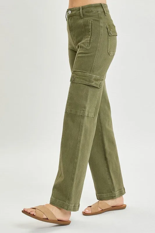 Olive Green Cargo Jeans