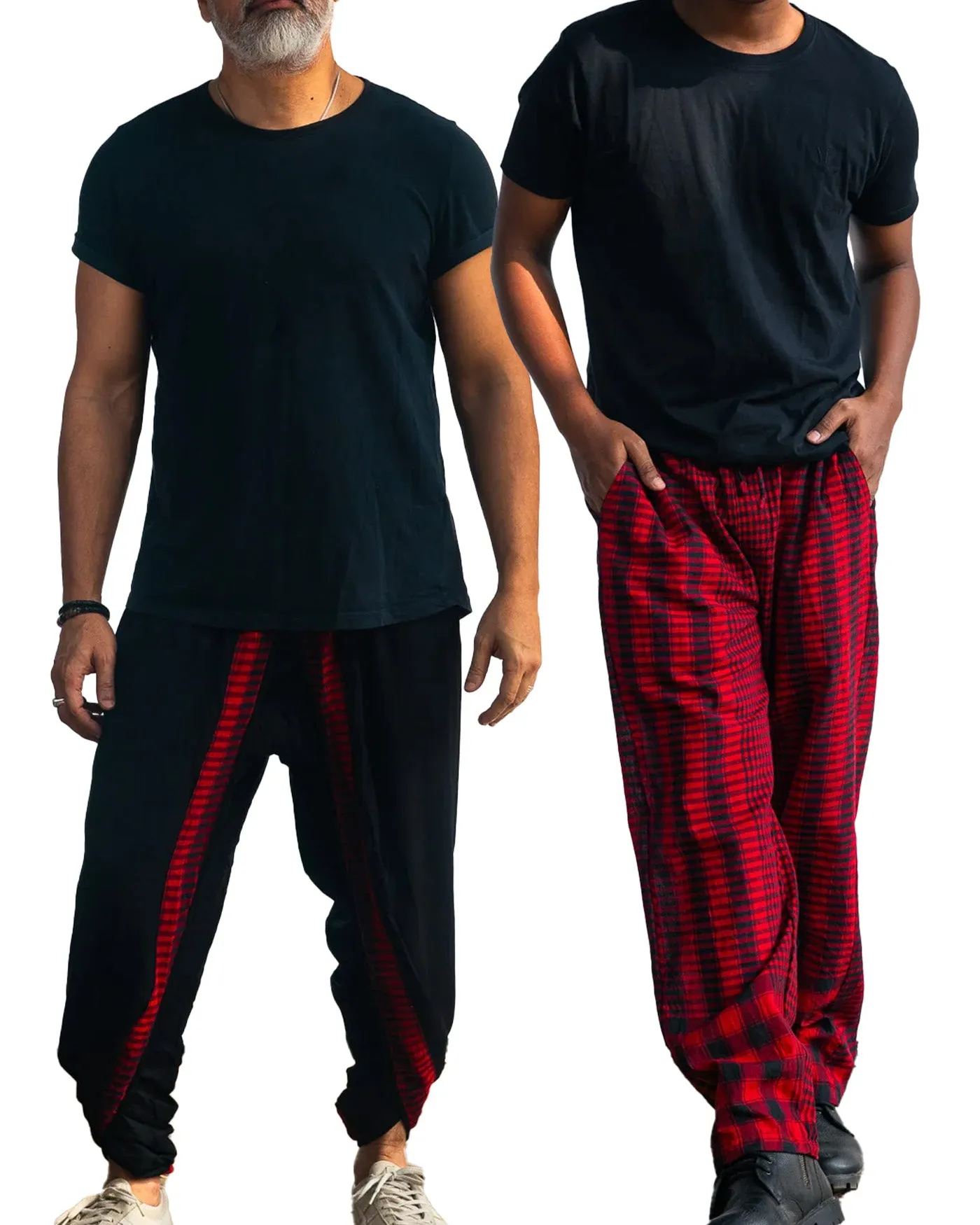 PACK: Black/Maroon Dual Dhoti Pants   Maroon PJs