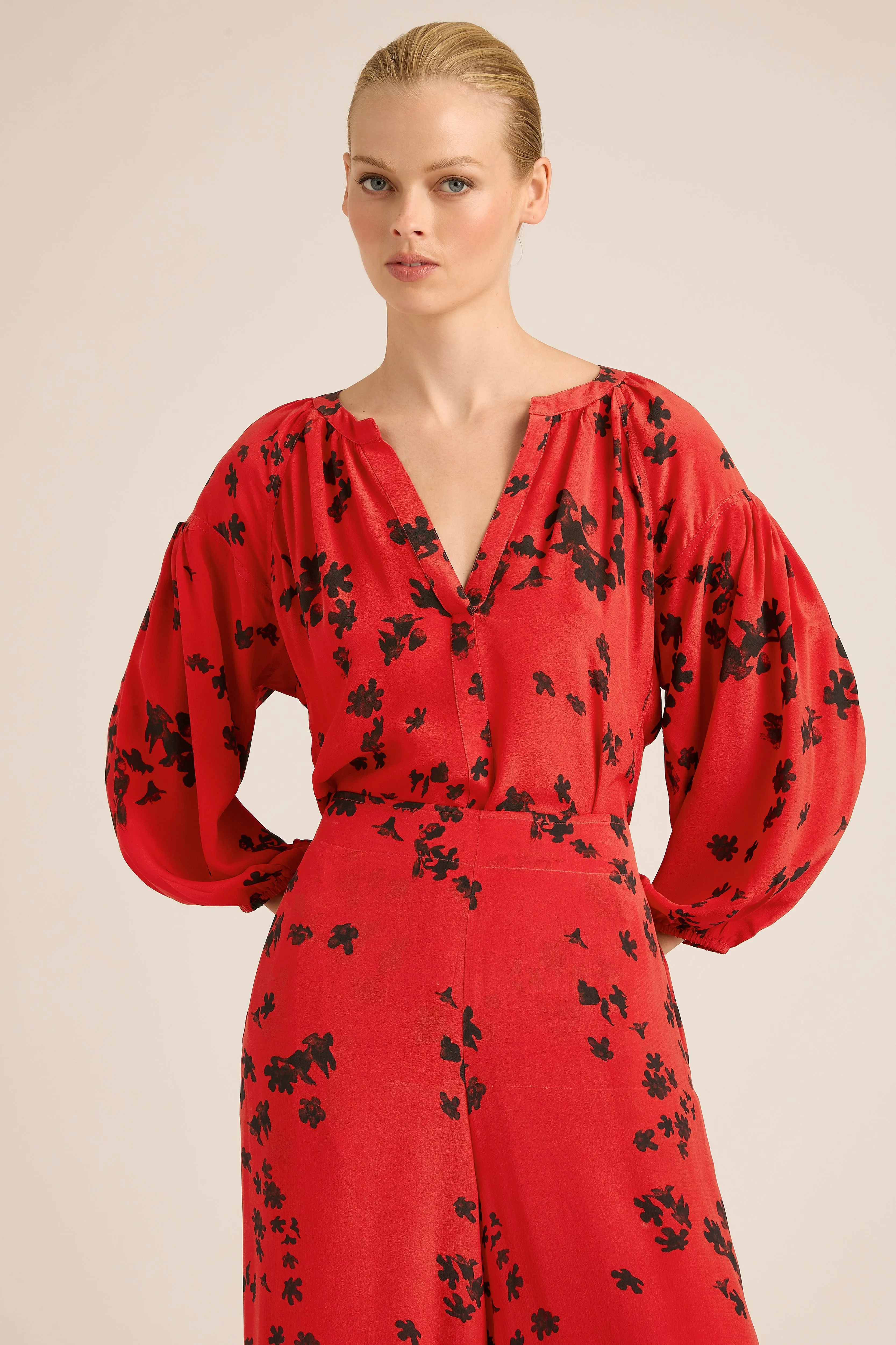 PALAZZO CREPE DE CHINE HARPER PANTS