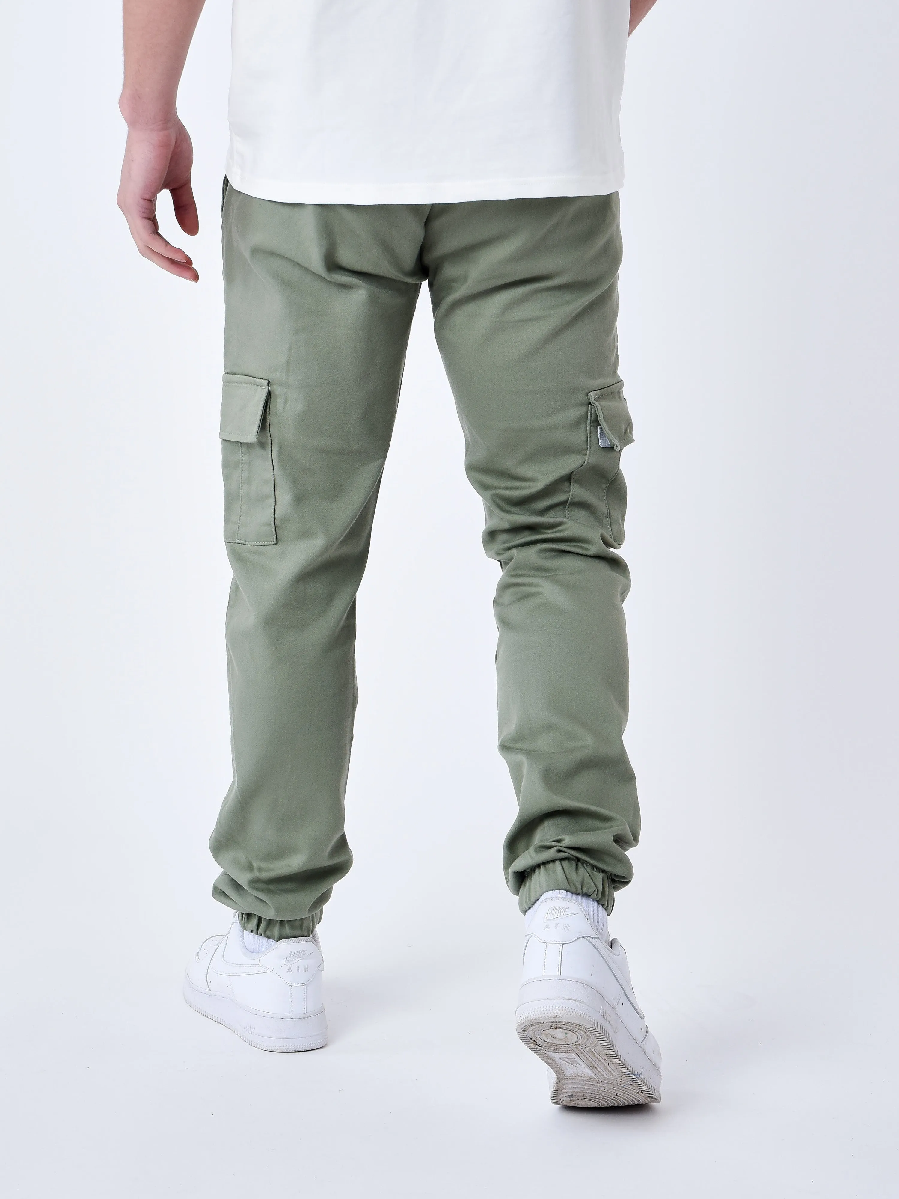 PANTALÓN CARGO CON CINTURA ELÁSTICA - CAQUI - PROJECT X PARIS | T239020_KH2