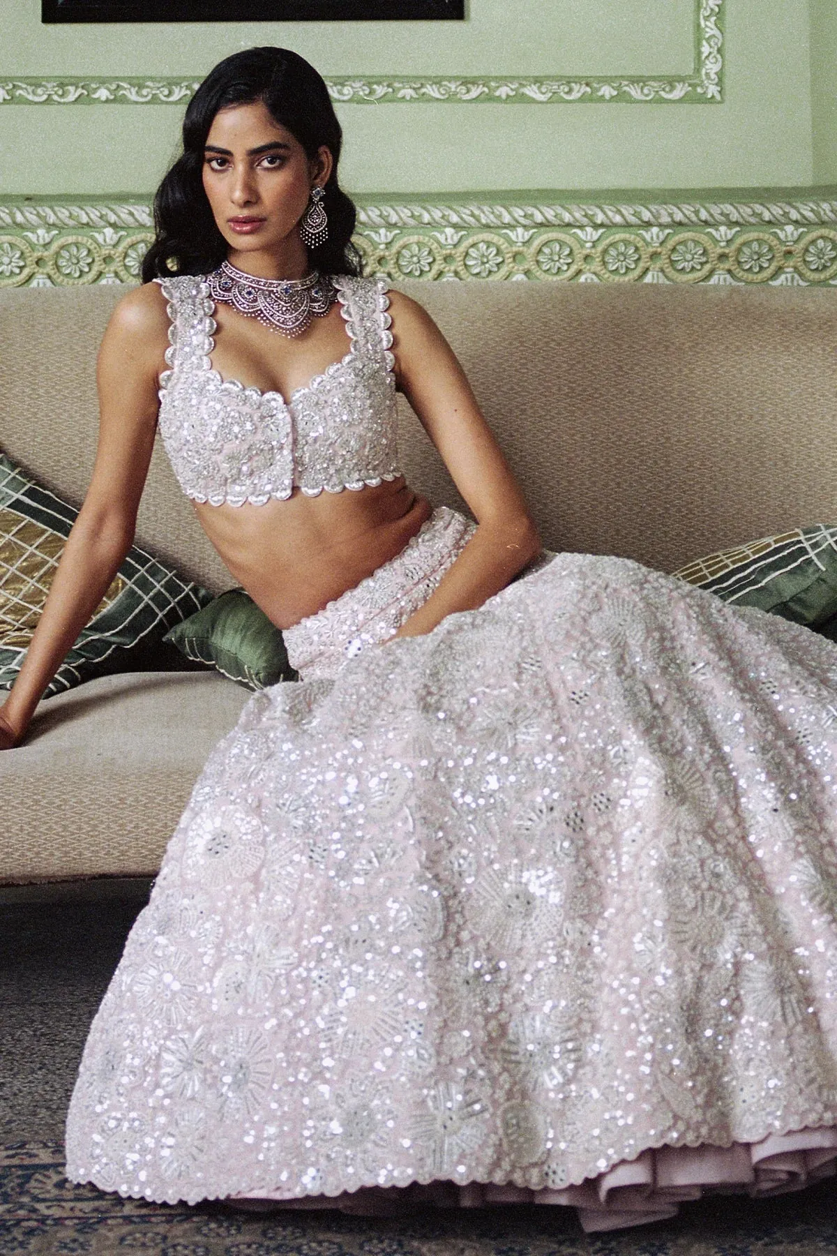 Party wear lehenga choli in Pink color