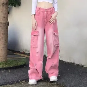 Pink Cargo Pants