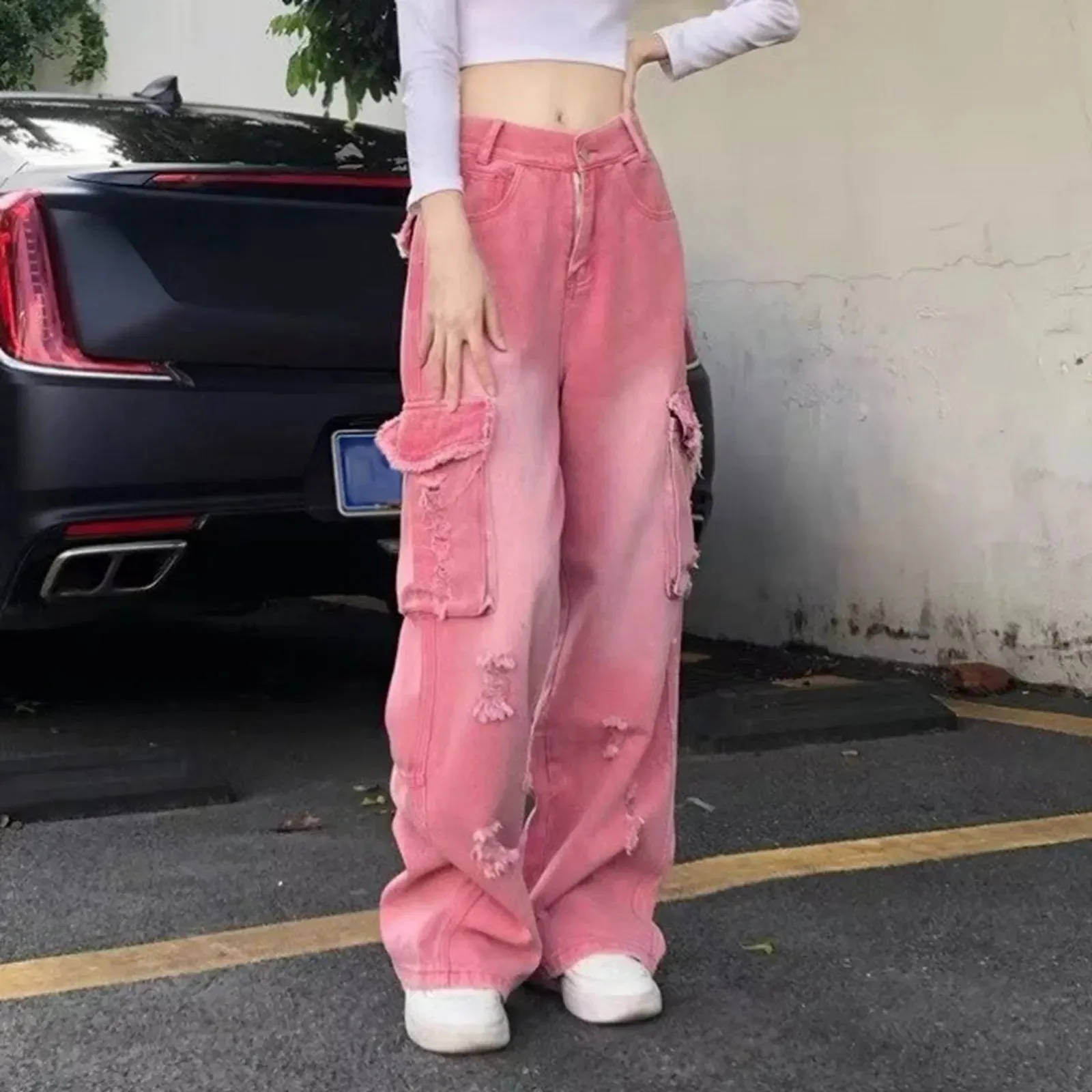 Pink Cargo Pants