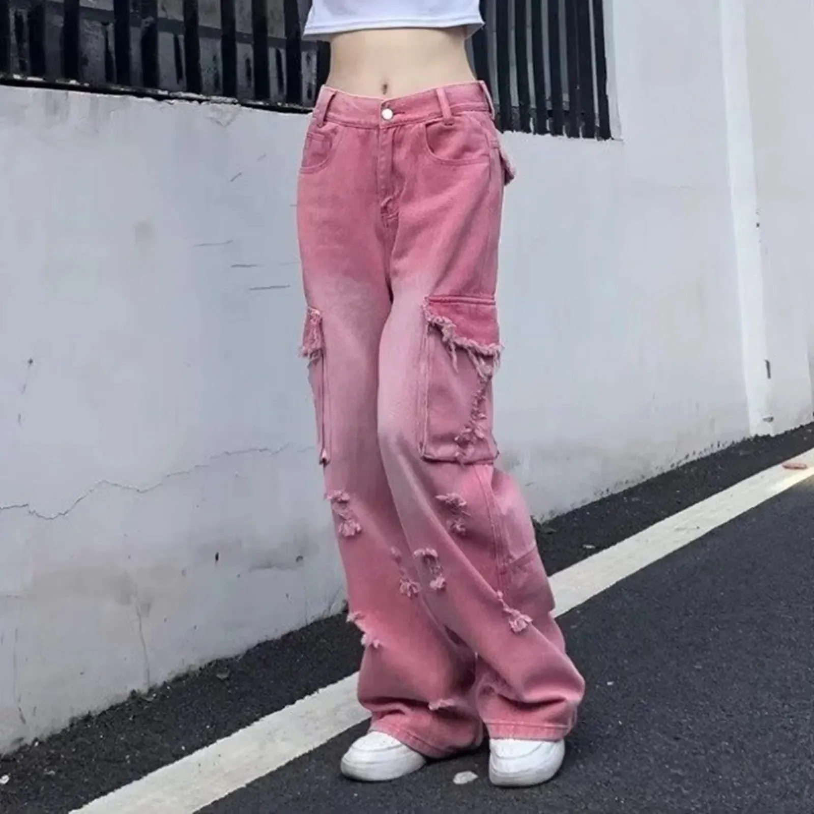 Pink Cargo Pants