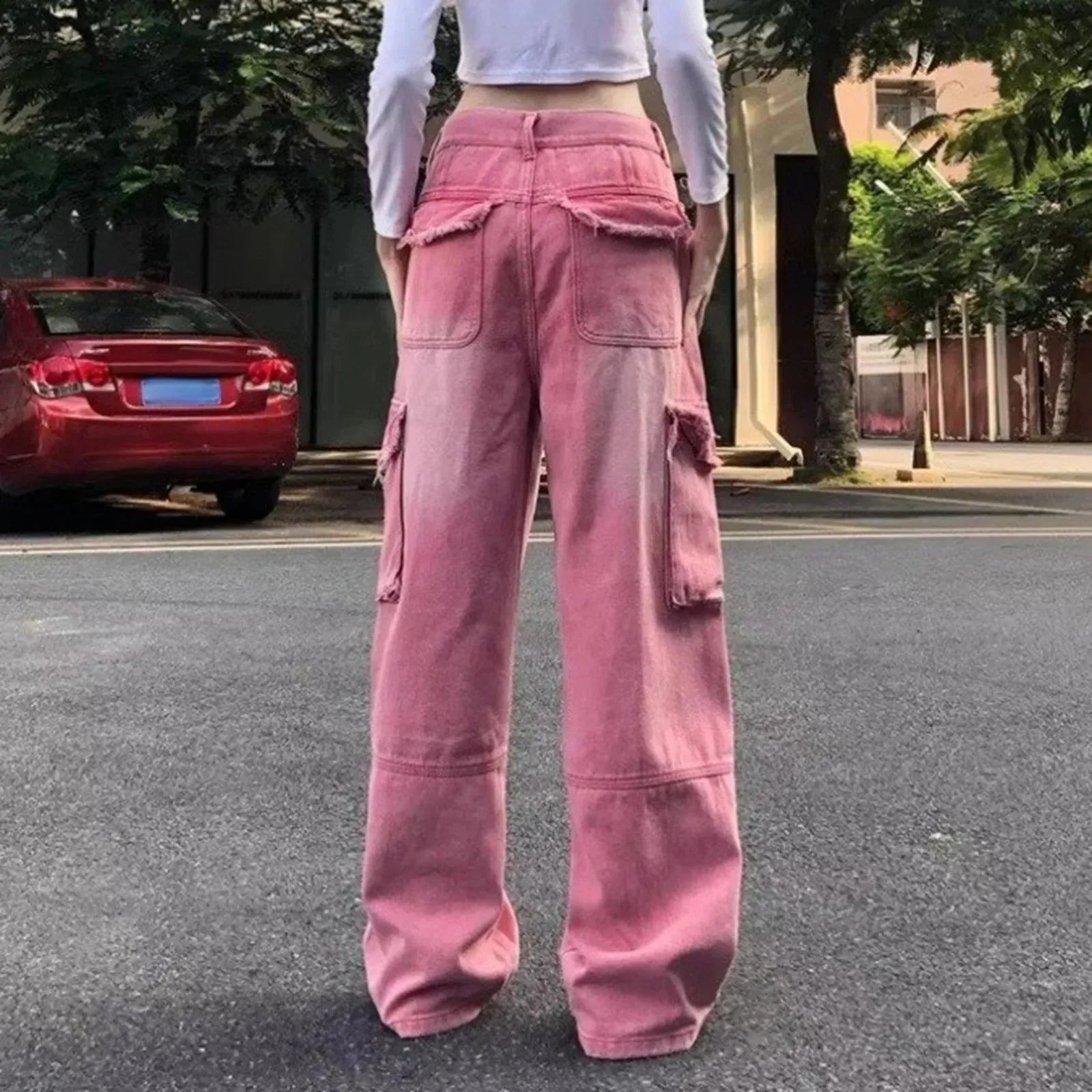 Pink Cargo Pants