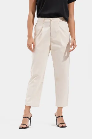 Pleated Slim Fit Cozy Pants
