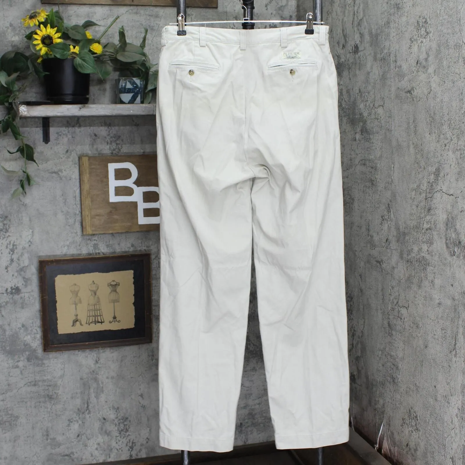 Polo Jeans Ralph Lauren Mens Cotton Khaki Pants 16692297e30140 Sand Brown 34x34
