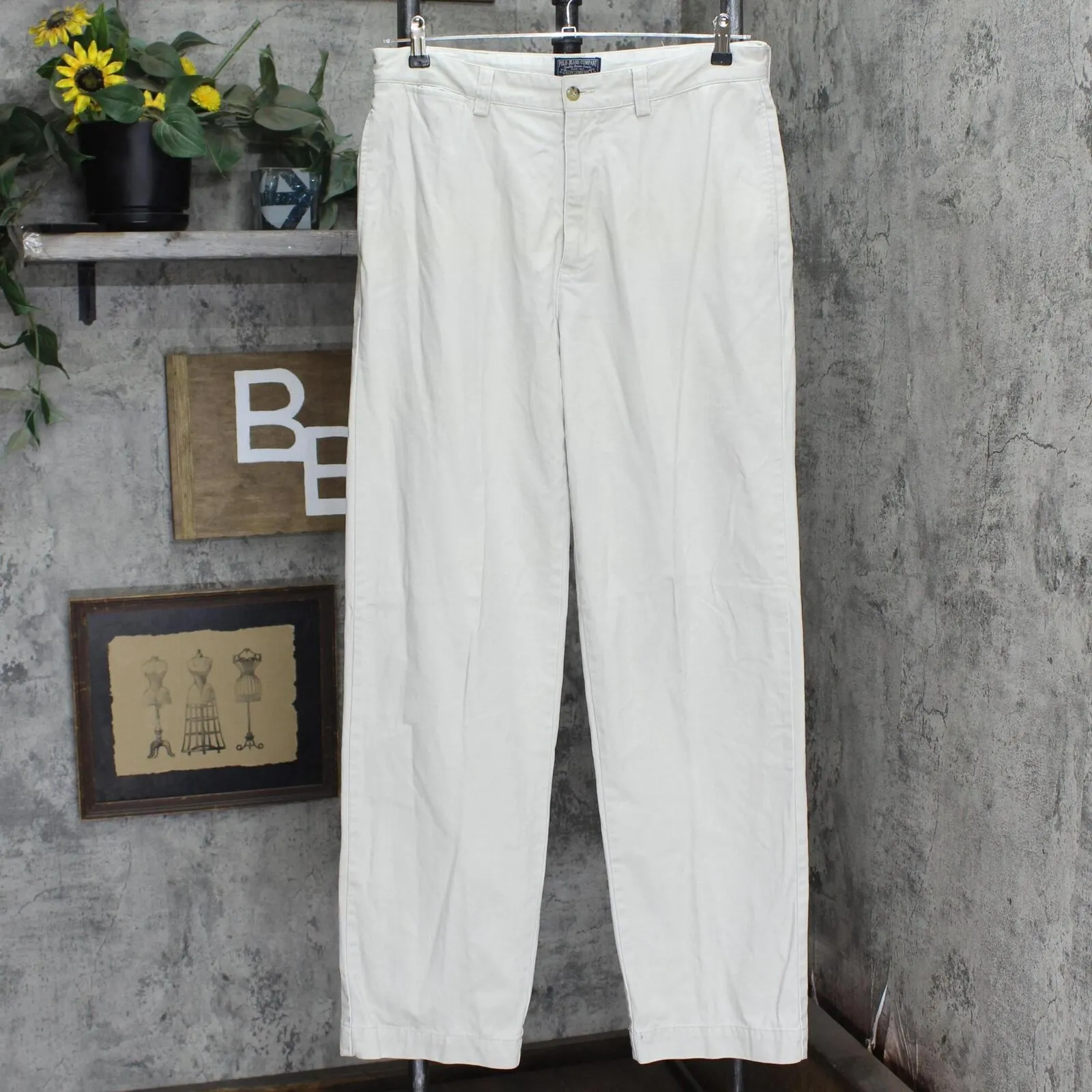 Polo Jeans Ralph Lauren Mens Cotton Khaki Pants 16692297e30140 Sand Brown 34x34