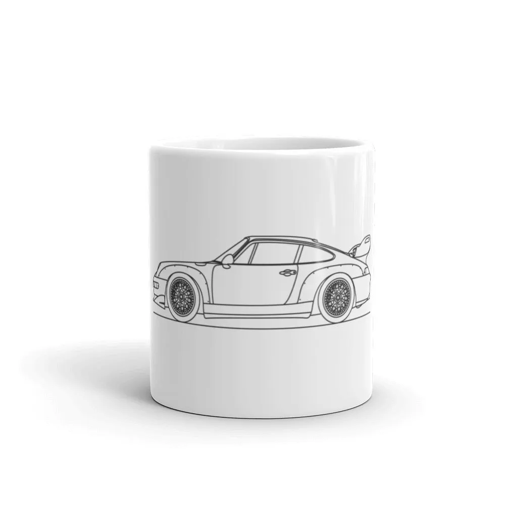Porsche 911 993 GT2 silhouette Mug