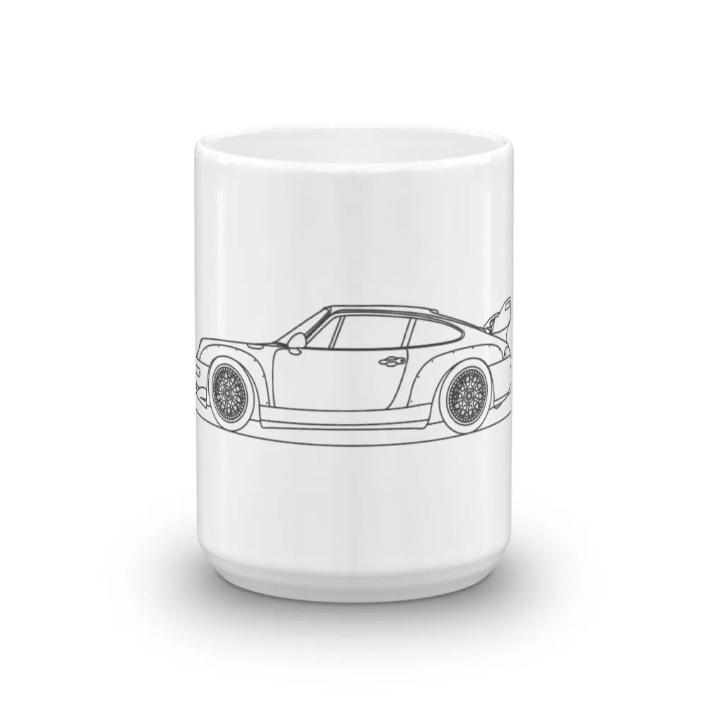 Porsche 911 993 GT2 silhouette Mug