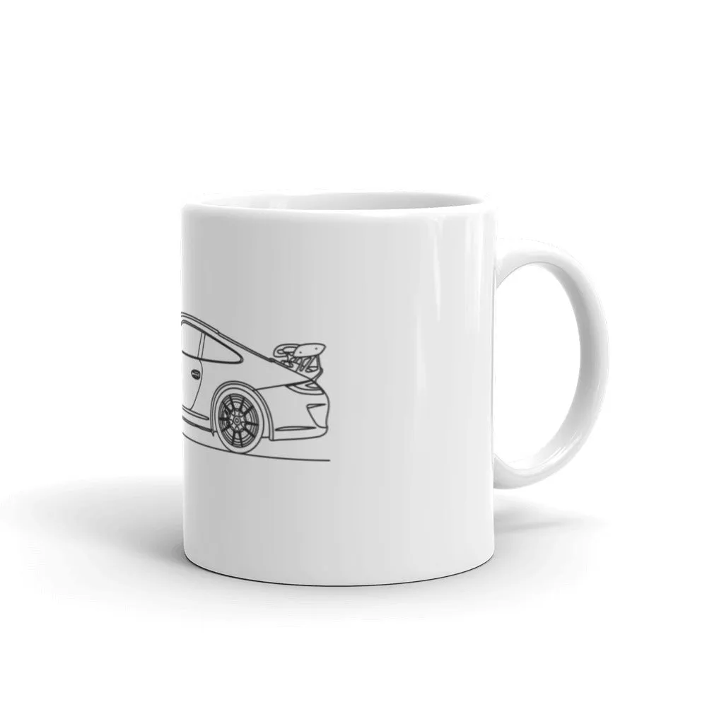 Porsche 911 997.2 GT3 RS Silhouette Mug