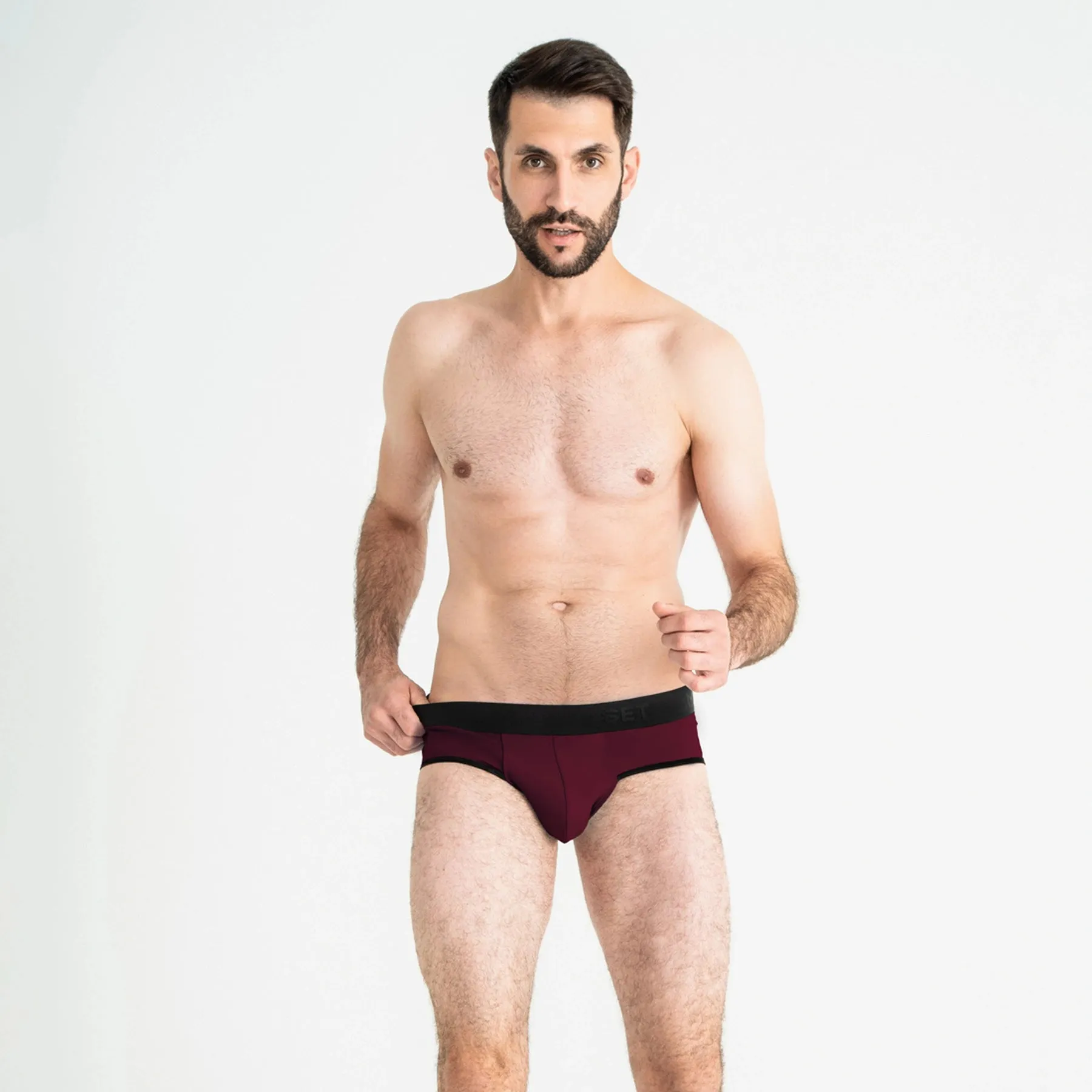 PowerStretch Brief OpenFly, Burgundy