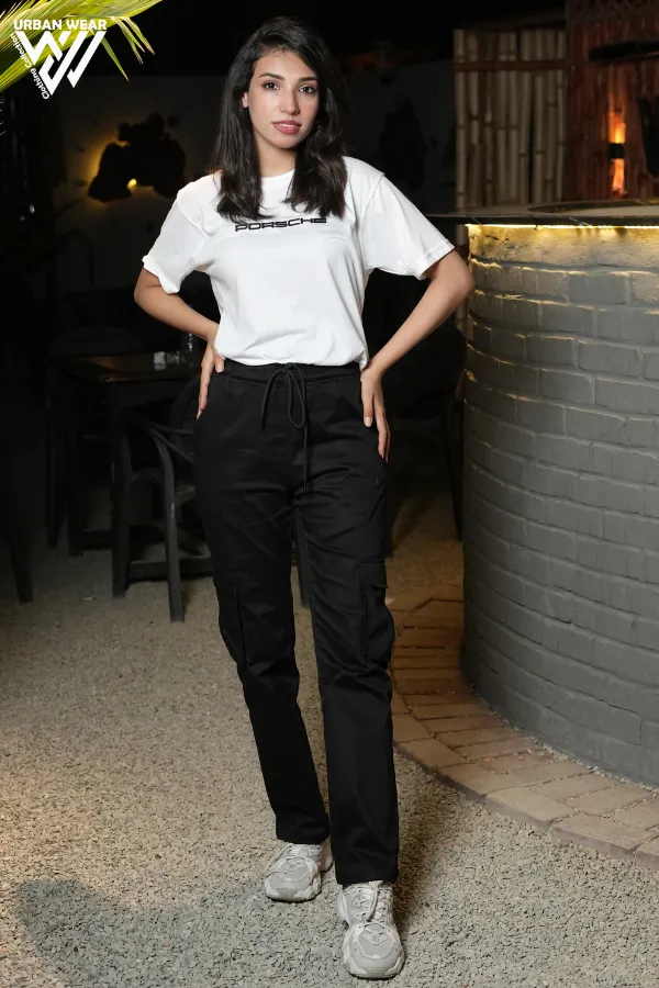 Premium Black 6-Pocket Cargo Pants | Modern Unisex Streetwear Essential