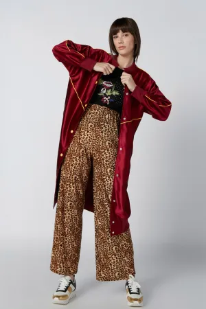Printed Palazzo Pants with Elasticised Waistband and Tape Detail