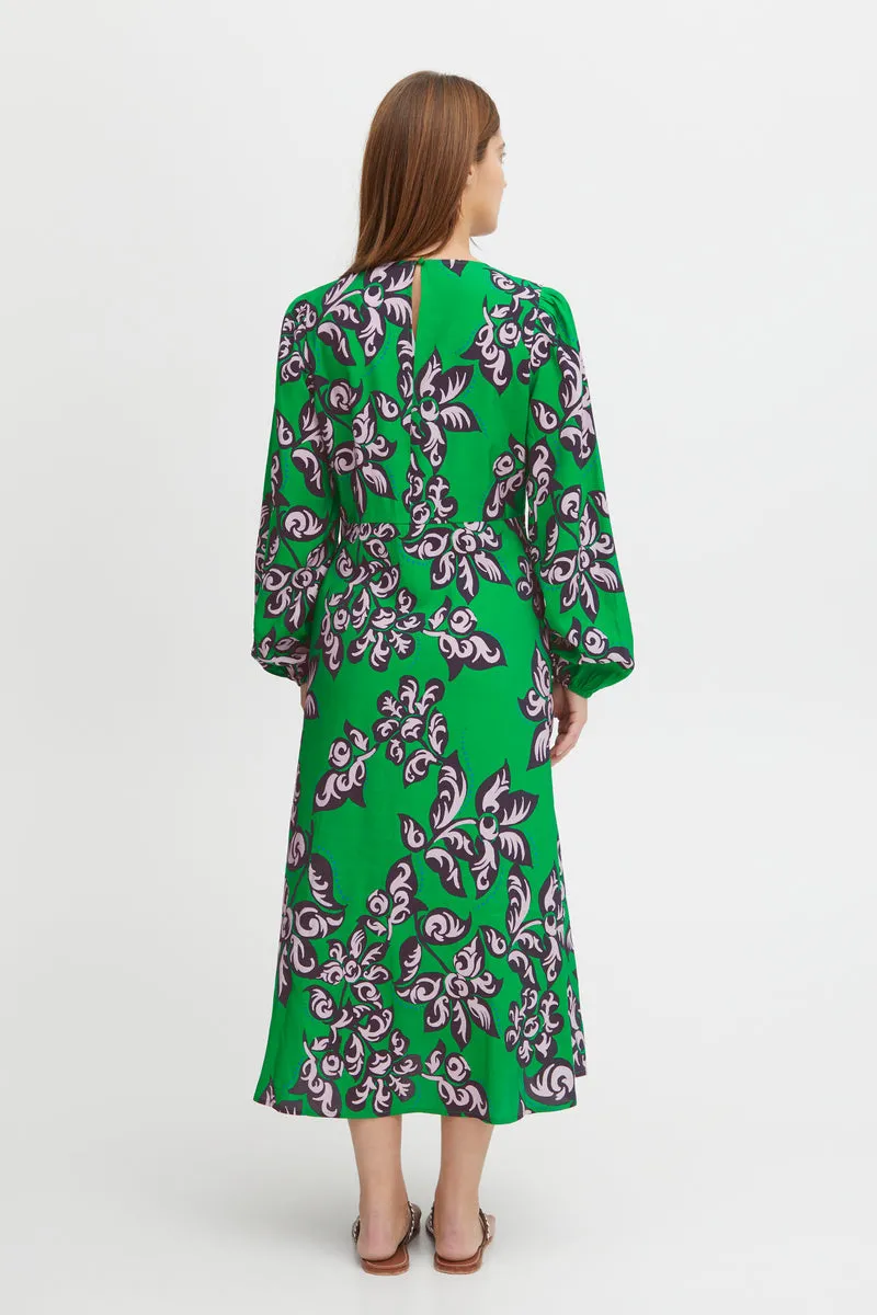 Pulz Green Printed Dress - LI Dress