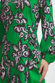 Pulz Green Printed Dress - LI Dress