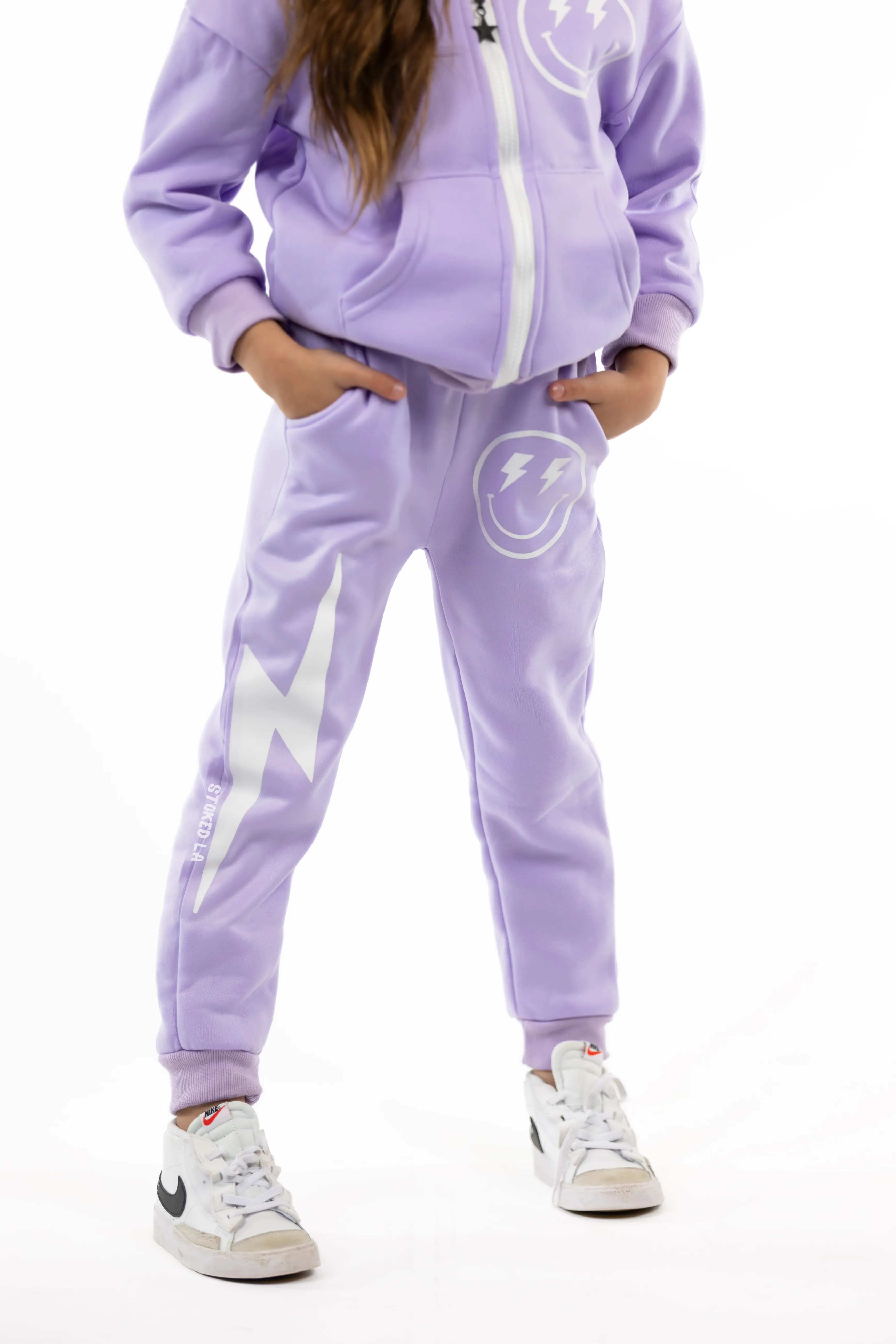 PURPLE LIGHTNING SMILEY ZIPUP SET
