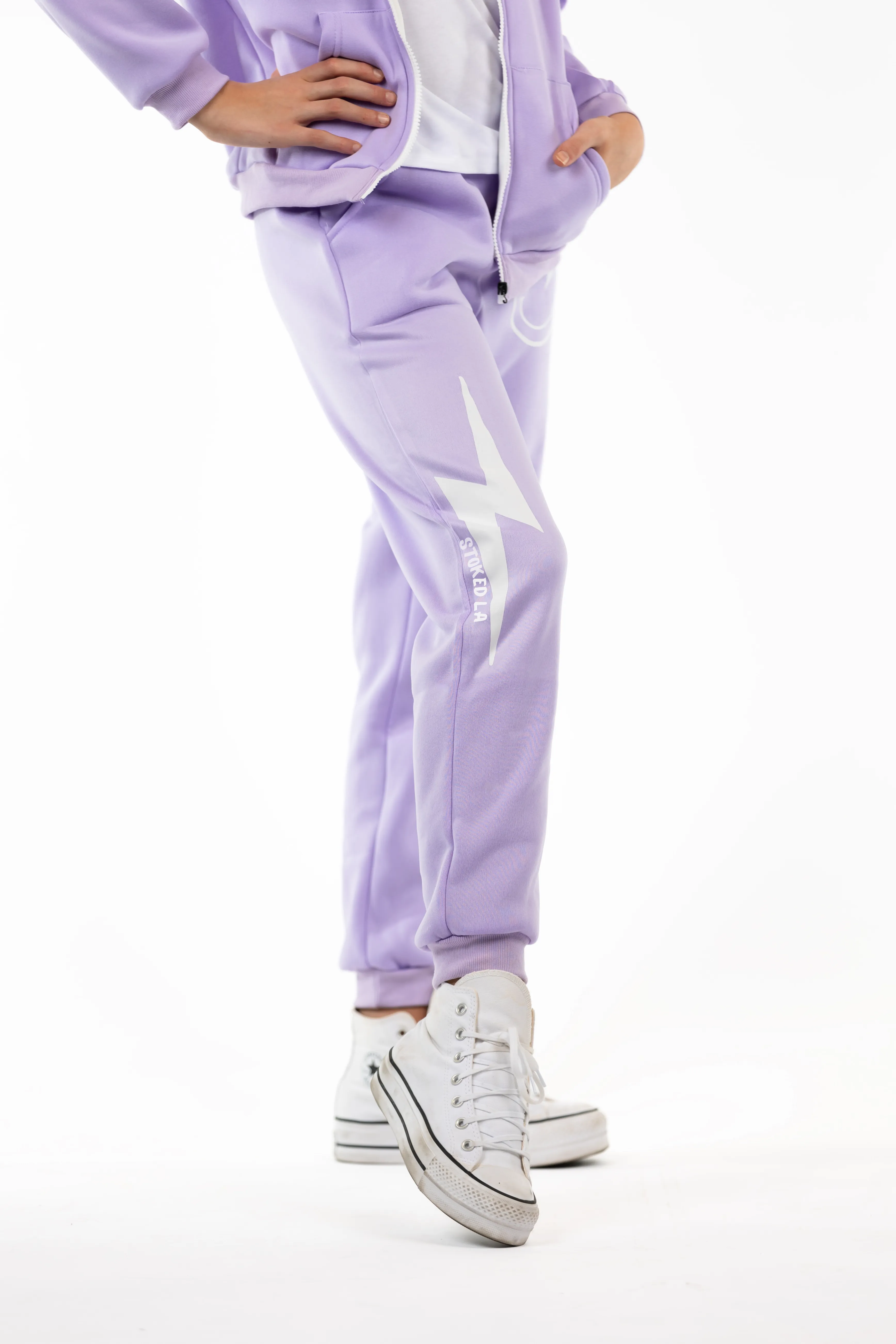 PURPLE LIGHTNING SMILEY ZIPUP SET