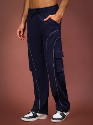 RAY REFLECTOR PARACHUTE CARGO PANTS (NAVY BLUE)