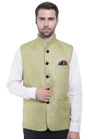 Rayon Green Modi Nehru Jacket